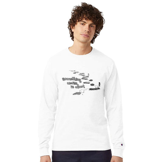 Something Amiss is Afoot - Men's Long - Sleeve T-Shirt | Champion CC8C - Kilner.Studio# Print Material