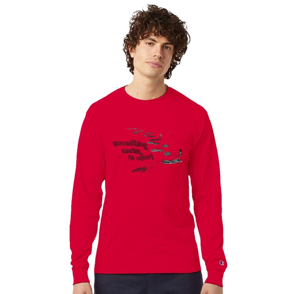 Something Amiss is Afoot - Men's Long - Sleeve T-Shirt | Champion CC8C - Kilner.Studio# Print Material